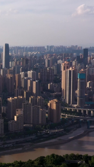 重庆城市一镜到底航拍素材雾都重庆66秒视频