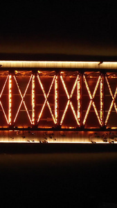 航拍上海外白渡桥 钢结构视频