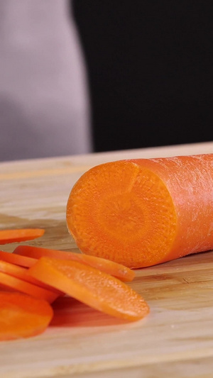 萝卜切片实拍切蔬菜11秒视频