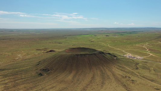 内蒙古乌兰达火山航拍视频