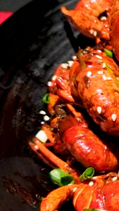 合集香辣可口的美食小龙虾展示视频素材油焖大虾视频