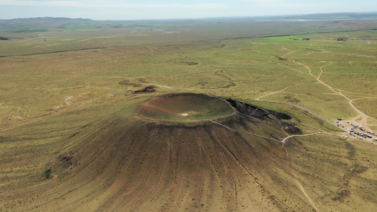 内蒙古乌兰达火山航拍视频