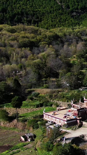 航拍著名旅游景点丹巴甲居藏寨建筑风光视频旅游景区47秒视频