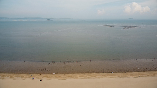 厦门椰风寨沙滩航拍视频