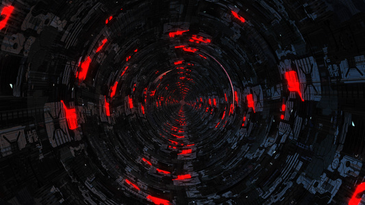 4K三维科幻隧道穿梭背景视频
