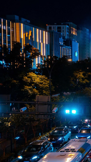 延时杭州武林广场夜景车流延时摄影12秒视频