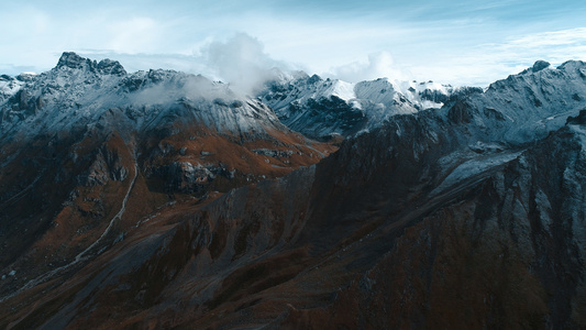 4k航拍西藏雪山视频