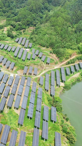太阳能新能源发电航拍视频