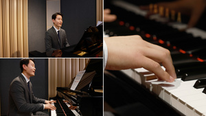 男教师演奏钢琴唱歌50秒视频