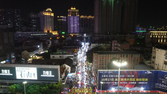 广西南宁城市夜景灯光航拍视频[灯光灿烂]视频