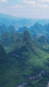 桂林山水风光著名景点九马画山航拍甲天下视频