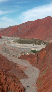 5A帕米尔全域旅游景区景点红色神秘大峡谷航拍视频旅游目的地视频