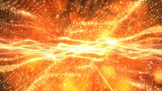 金色大气三维粒子视频背景视频