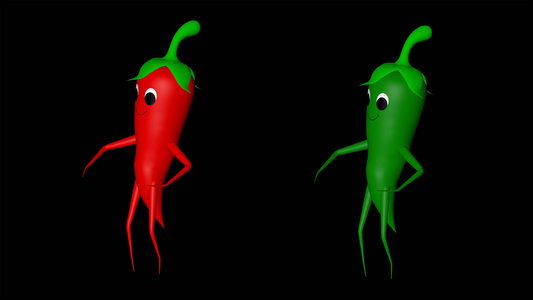 卡通红绿辣椒跳舞系列3视频