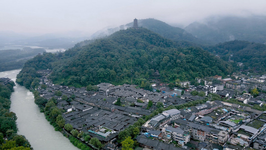 4K航拍四川5A风景区青城山自然风光景色视频素材视频