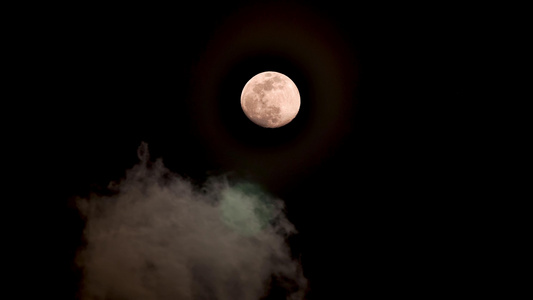 夜空中的月亮视频