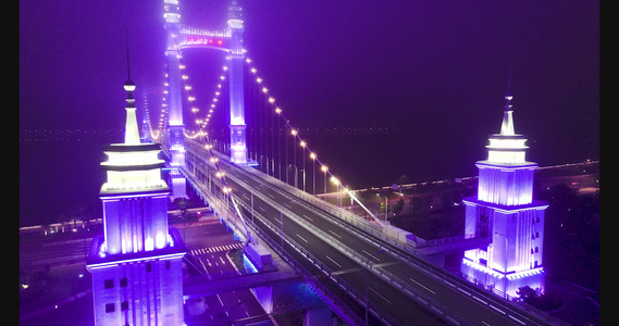 4k浙江舟山港岛大桥视频