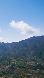 大自然山川蓝天白云延时摄影视频