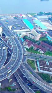 上海黄浦江南浦大桥现代化视频
