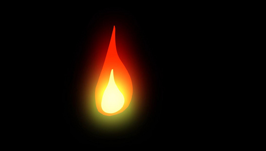 卡通蜡烛火焰跳动动态素材视频
