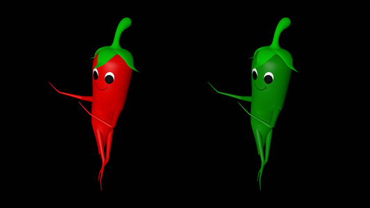 炫酷卡通红绿辣椒跳舞系列4视频