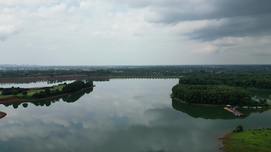 湖南常德清水湖4A景区航拍视频