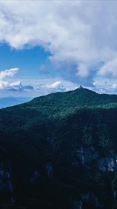 湖南张家界天门山蓝天白云延时视频