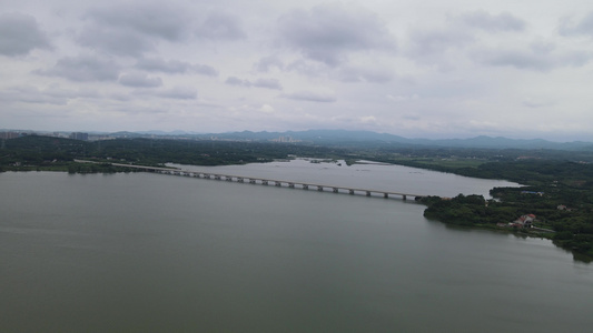 湖南岳阳洞庭湖南湖芭蕉湖风光航拍视频