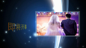 绚丽星光线条特效婚礼图片展示会声会影X10模板38秒视频