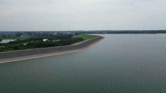 湖南岳阳洞庭湖南湖芭蕉湖风光航拍视频