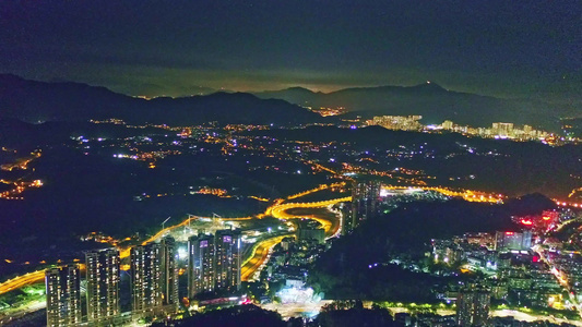 深圳城市夜景航拍视频