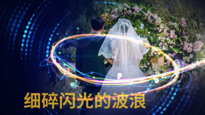 摄图网-金色光圈换场婚礼相册展示会声会影x10模板55秒视频
