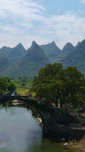 广西喀斯特地貌中桂林山水风光 桂林山水航拍43秒视频
