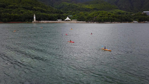 千岛湖上皮划艇4K航拍10秒视频
