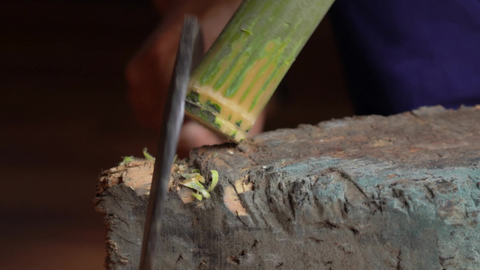 4K传统篾匠做手工竹子艺术大合集视频