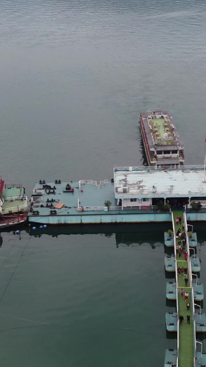 航拍三峡巫山城市码头素材航拍长江78秒视频