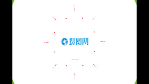 4色入亮丽的色彩图形动画logo揭示开场AE源文件9秒视频