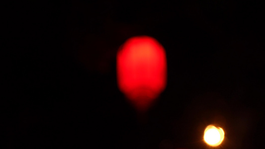 夜晚的红灯笼实拍视频