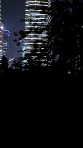 上海东方明珠夜景航拍上海风景视频
