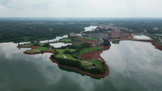 湖南常德清水湖4A景区航拍视频