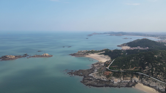 航拍蓝色大海自然风景[海是]视频