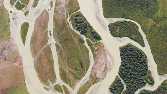 4K航拍新疆蜿蜒河流合集视频