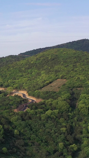 航拍苏州太湖西山飘渺峰观音寺旅游景点31秒视频