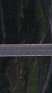 高清航拍高速矮寨特大桥俯拍轨道交通视频