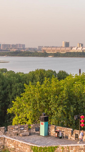 南京4A景区玄武湖明城墙日转夜延时城市天际线视频