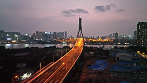 4k广州鹤洞大桥扩建21秒视频