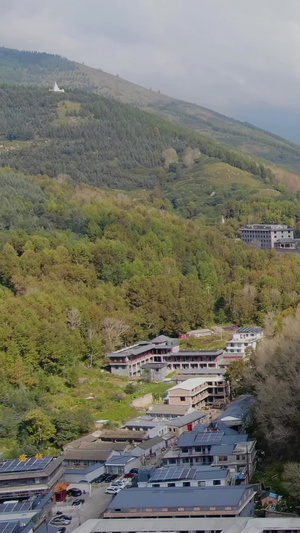 五台山景区旅游景点菩萨顶航拍视频建筑艺术38秒视频