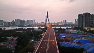 4k广州鹤洞大桥扩建28秒视频