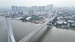4k广州鹤洞大桥扩建11秒视频