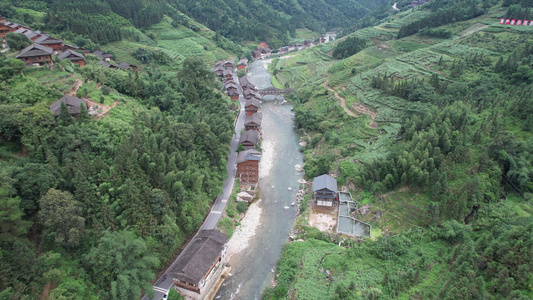 龙脊河的风景视频